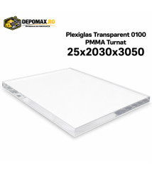 Plexiglas transparent 0100 PMMA turnat 25 x 2030 x 3050 mm